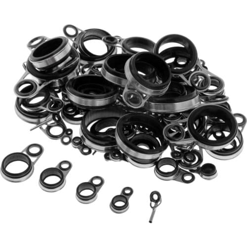 78pcs 0.8-8.3mm Surf Casting Telescopic Fishing Rod Guides Tip Top Repair Kit