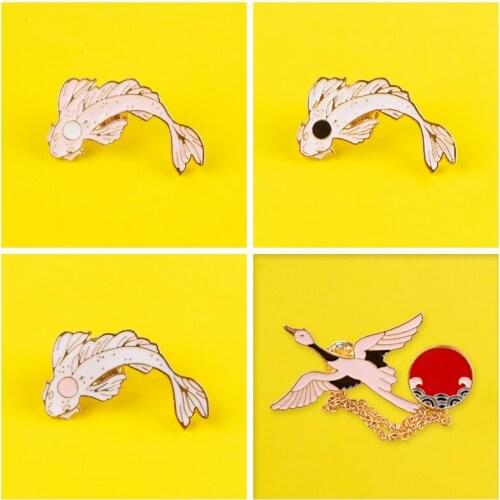 Cartoon Dolphin Whale Brooches for Women Men Enamel Pins and Brooch Jewelry Clothes Denim Jacket Backpack Badge Fashion Gift