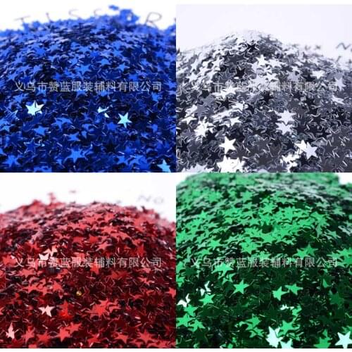 6mm five-pointed star beads wedding party decoration crystal mud filling material nail sequins clothing accessories materials