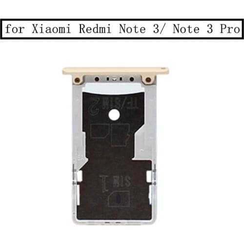 For Xiaomi Redmi Note 3/ Note 3 Pro Prime Card Tray Holder Nano SIM Card Micro SD Card Slot Adapter Repair Spare Parts Black