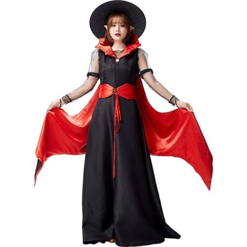 Women Vampire Scary Cosplay Female Halloween Evil Demon Costumes Carnival Purim Parade Nightclub Bar Role Play Show Party Dress