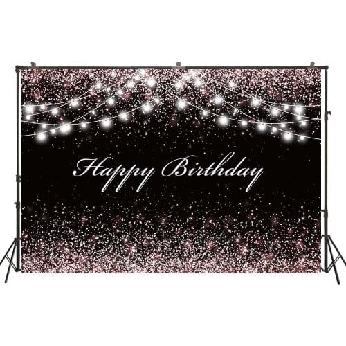 Photography Backdrop Adult Pink Girls Ceremony Birthday Party Desserts Table Glitter Sparkly Lights Photo Background PropW4539
