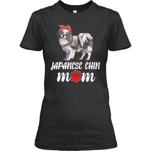 Men T Shirt Bandana Japanese Chin Dog Mom Women T Sh Women t-shirt
