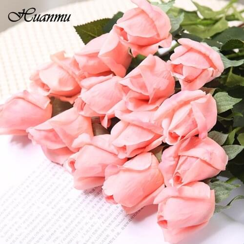 45CM Rose Artificial Flower Bouquet Plant High Quality Living Room Wedding Home Table Decoration Fake Flower декор для дома