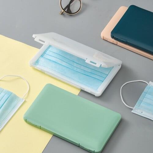 Mask Storage Box Plastic Dust-proof Storage Box Portable Moisture-proof Plastic Box Clamshell Mask