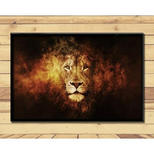 Lion King Of Animal Ferocious (14) Wall Posters Prints Silk Art Painting For Home Wall Bedroom Decor