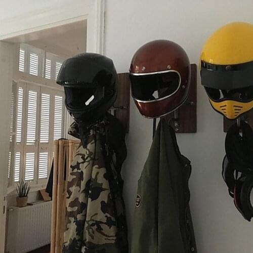 Metal Wall Mounted Helmet Rack Motorcycle Helmet Holder Hook Jacket Hat Rack Hanger Display Hat Storage Rack Hook Coats Hats Cap