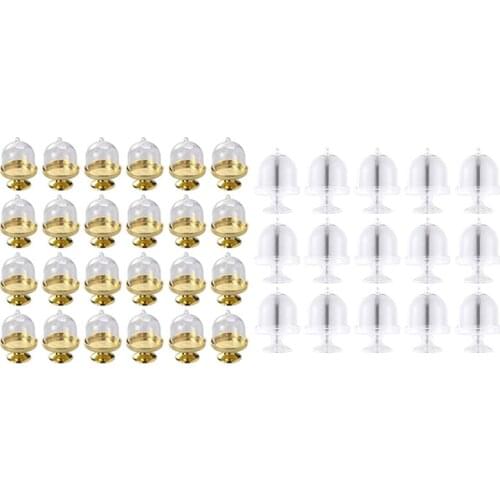 Mini Cake Stand-Mini Cake Pan with Stand and Dome Cover, 24 Single Cup Cake Stand Mini Dessert Pan