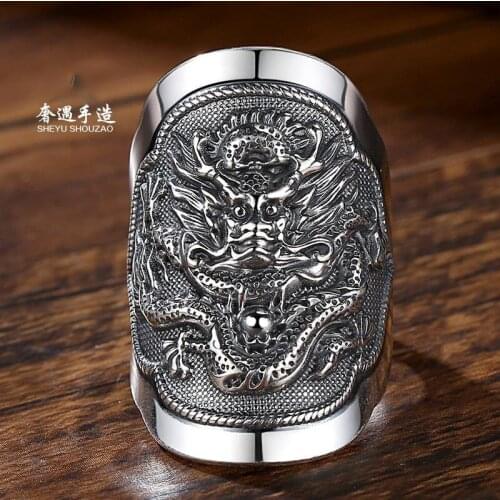 2020-7 New Rings For Men Retro Ring Punk Hip hop Ring Band Rings Brand Fashion Jewelry Male NO555