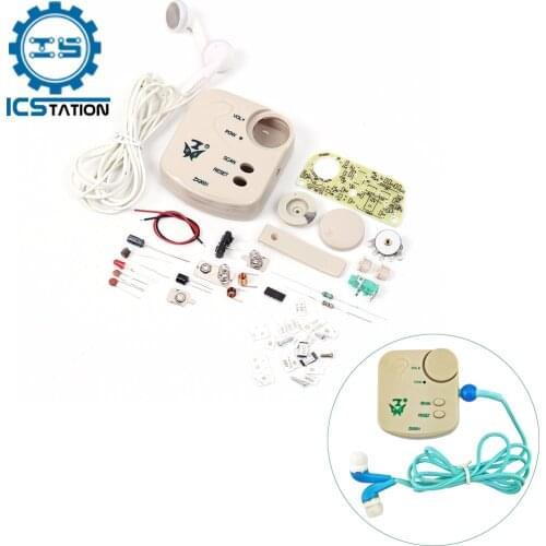 FM Radio DIY Kits Frequency Modulation FM Radio Receiver Module Electronic Components SMt SMD Welding Practice DC 1.8V-3.5V