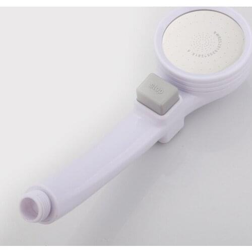 1pcs Pressurized shower with one key water stop switch sprinkler head shower Hand Shower Water Saving Shower