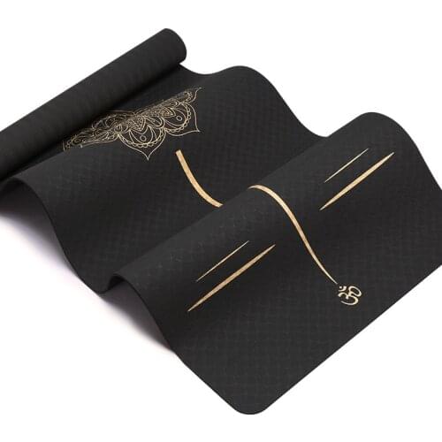 Nonslip Sport Yoga Mat For Work Out Printing Thick WidenLengthening FitnessTraining AbsorbSweat Camping Heat Yoga Mat Sport