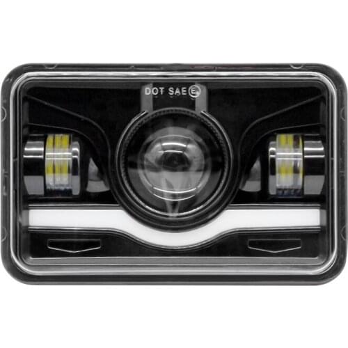 4PCS 4x6" Car LED Headlights Hi/Lo Beam Applicable For Chevy C10 C20 C30 Camaro EI C5500 Kodiak