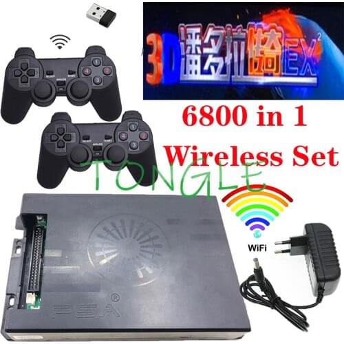 NEW 3D Pandora Box Saga EX WIFI Kit 6800 Video Games PCB Board With USB Wireless Controller Power Switch Cable HD HDMI Output