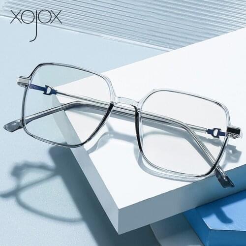 XojoX Blu-Ray Reading Glasses for Women Men Luxury Square Hyperopia Spectacles Diopter Vintage Presbyopic +1.0 2.0 3.0 4.0