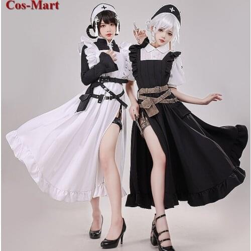 Original Gemini Cosplay Costume Gorgeous Sweet Black And White National Style Maid Dress Activity Party Role Play Clothing New