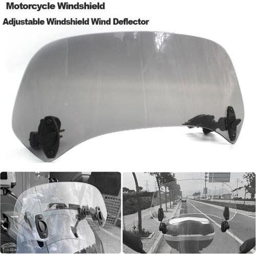 For KAWASAKI Z650 Z800 Z750 Z900 Z900RS Z1000 Z1000SX Adjustable Windscreen Windshield Extension Spoiler Wind Deflector Lockable