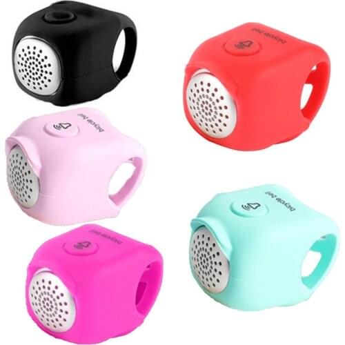 Silicone Bicycle Bell 90db Waterproof Cycling Bike Bells Electric Horn Mini Portable Cycling Handlebar Bell Bicycle Accessories