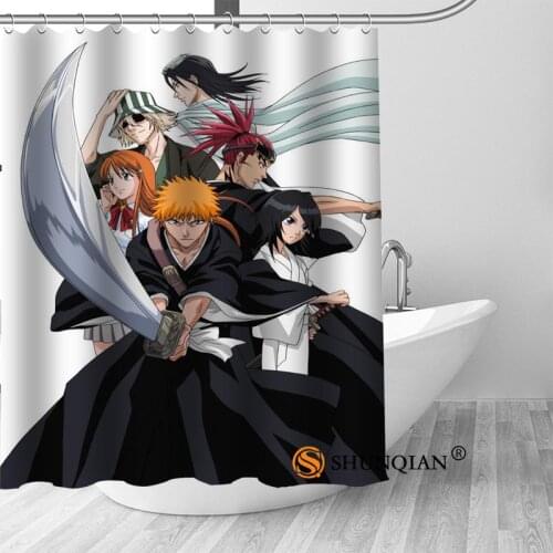 Bleach Rukia Kuchiki Bath Curtain 100% polyester Fabric Modern Shower Curtain bathroom beautiful Bath decor Print your picture