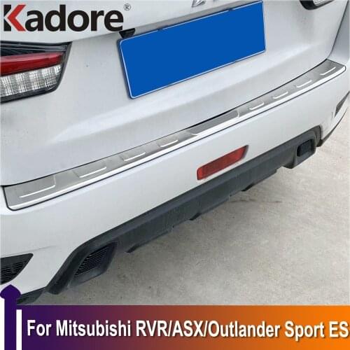 For Mitsubishi ASX RVR Outlander Sport ES 2020 2021 Steel Rear Bumper Protector Sill Trunk Guard Cover Trim Car Accessories