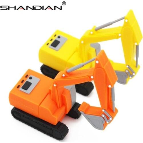 SHANDIAN usb stick excavator USB flash drive cars Pen drive 4gb 8g 16gb 32gb 64GB flash card truck USB memory stick for children