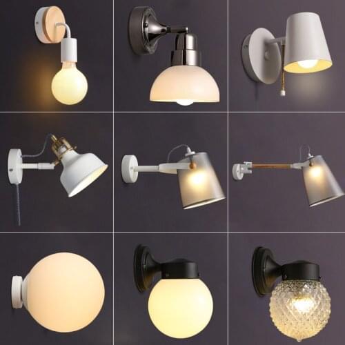 Loft Vintage Wall Lamps American Industrial Wall Light Edison Light E27 Bedside Wall Fixtures Pendant lamp Home decoration lamp