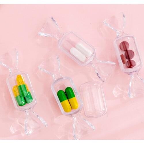 1pcs Fashionable And Lovely Bulk Candy Plastic Transparent Packing Box Earring Necklace Portable Jewelry Gift Box