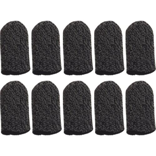 10 Pcs Nylon Finger Sleeve Touch Screen Breathable Game Finger Cover Elastic Soft Finger Cot Anti-Sweat Thumb Fingers Protector
