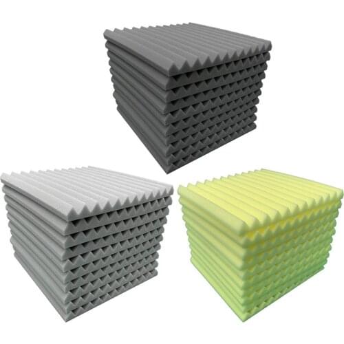 10Pack Triangular Acoustic Foam Soundproof Foam Sound Absorption Panel Sound Insulation Cotton Protective Sponge