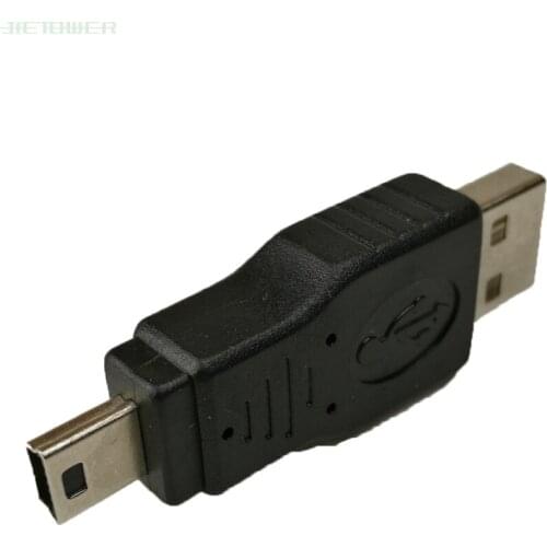 300pcs/lot Mini USB 5pin Male To USB 2.0 Male Date Converter Adapter Connector PC Laptop Camera Mobile Phone Converter