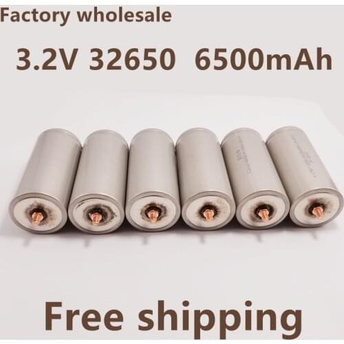 10PCS100% Original 32650 6500mAh 3.2V lifepo4 Rechargeable Battery Professional Lithium Iron Phosphate Power Battery with screw