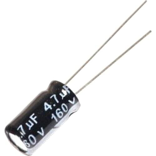 160V4.7uf volume 6x12mm aluminum electrolytic capacitor 20pcs