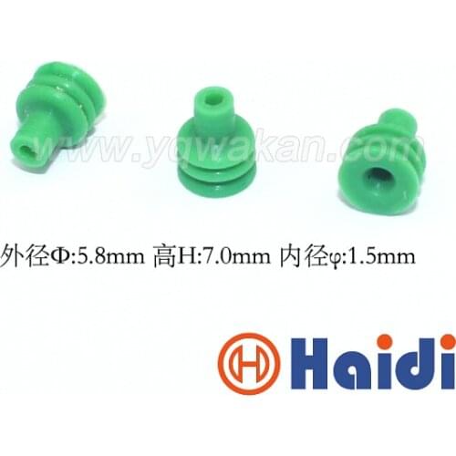 Free shipping 100pcs automotive plug silicone rubber seal HDZ-22 green wire seals for auto connector