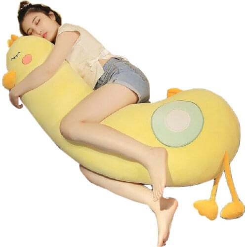 70-120cm Big Yellow Duck Leg pillow Stuffed Yellow Duck Doll Toy Soft Cartoon animals Sleeping Nap Pillow Birthday gift for Kids