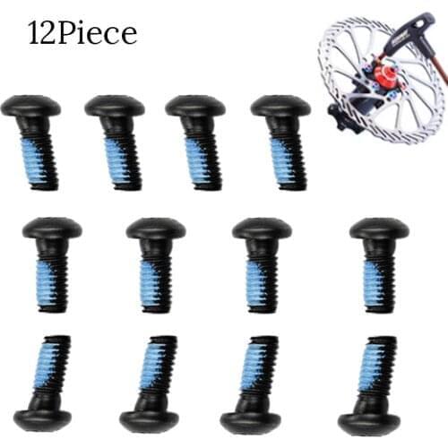 12 PCS MTB Moutian Road Bike Bicycle Disc Brake Bolts Mounting Screw Disk Brake Rotor Bolts T25 Aluminium 10mm Torx Screws