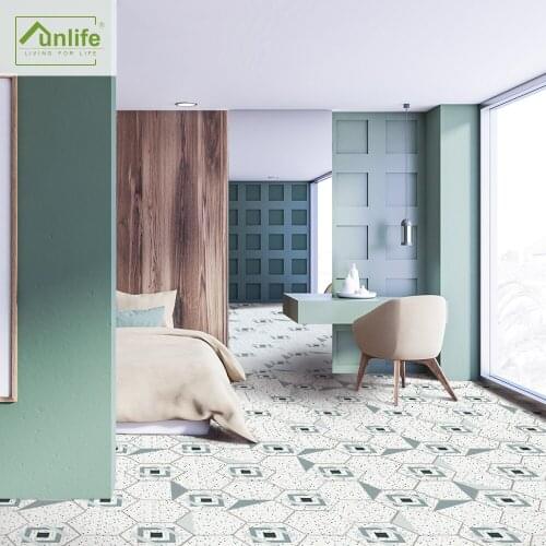 Funlife® Hexagon Floor Sticker Removable Peel Stick Decorative Anti-Slip Waterproof Bathroom Kitchen backsplash Ground Stickers