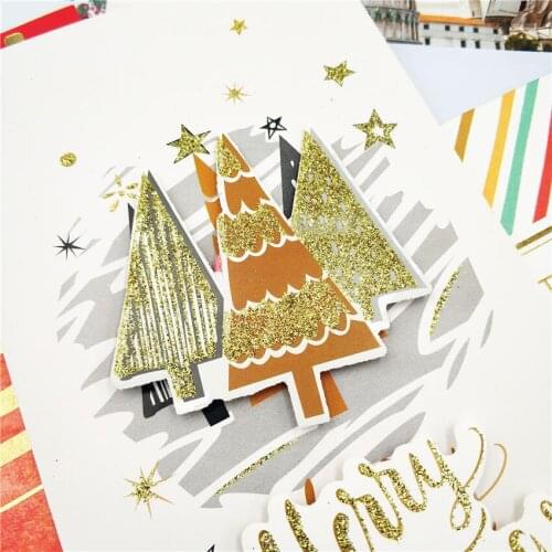 Metal Christmas Trees Combination Cutting Dies Stencil for Scrapbooking Die Cuts Stamping Cutting Embossing Template Craft Dies