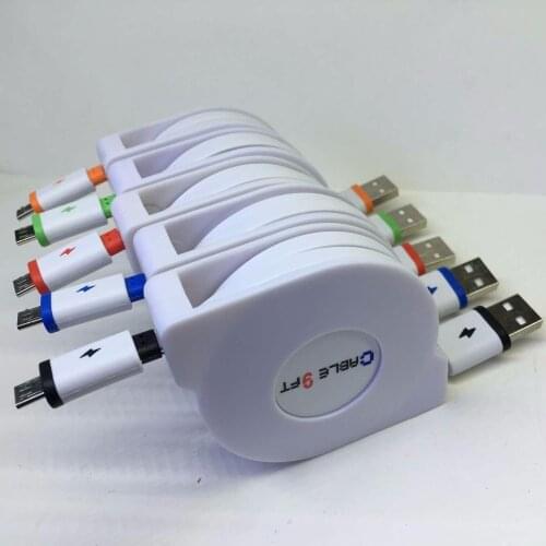 Micro USB Cable Retractable V8 Portable Data USB Charging Cable For Samsung Galaxy A3/A5/A7/J3/J5/J7 2016 Moto G5 1M 2M 3M 5V2A