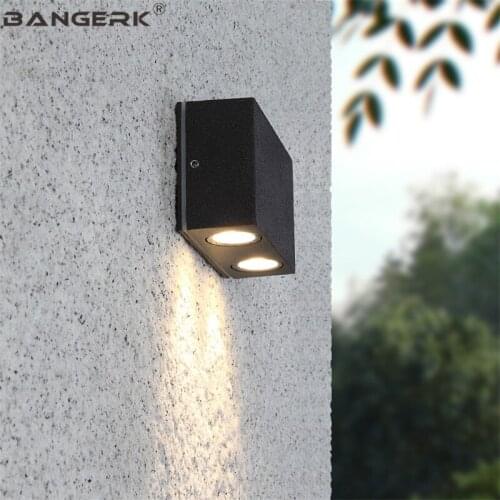 Simple Outdoor Modern Wall Lamp 2W LED Porch Lights Waterproof Rust Sconce Wall Lamps Garden Home Decor Aluminum Lighting