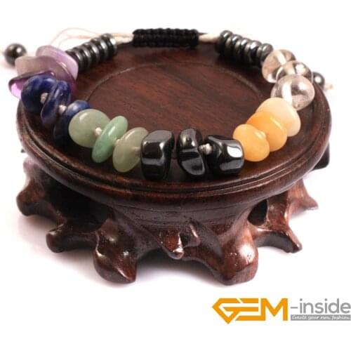 Heishi Shape Colorful Natural Stone Beads Adjustable Elastic Bracelet Jewelry For Women! Handmade !Wholesale