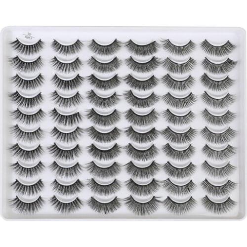 New 30 pairs natural false eyelashes fake lashes long makeup 6d mink lashes extension eyelash mink eyelashes makeup kit