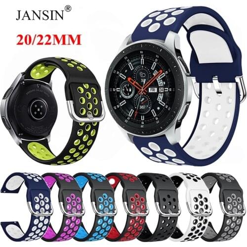 Watchband 20mm 22mm Silicone Band For Galaxy Watch3 46mm 42 Active 2 S3 Bracelet Amazfit bip Band For Huawei Watch 3/3 pro Strap
