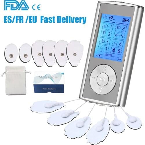 TechCare Mini Tens Massager Unit Lifetime Machine for Drug Free Back Pain Management and Rehabilitation Therapy