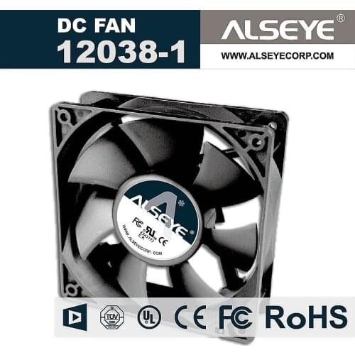ALSEYE 120mm DC 24V Cooling Fan Radiator 0.3A 2600RPM High Performance Fans for Industrial Electrical Repair Parts 12x12x3.8cm