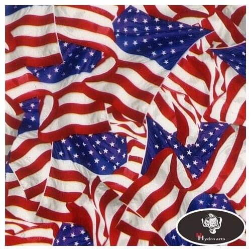 High quality Star-Spangled Banner US Flag Design Aqua Print Film Hydrographic Film Water Transfer Printing Film HFY-992 0.5M*10M