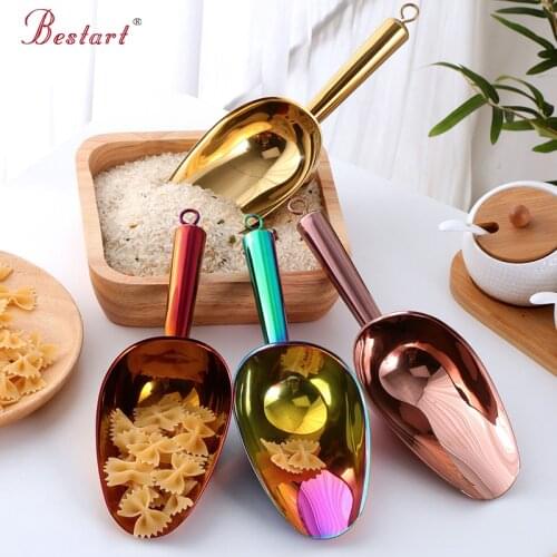 1 Pcs Ice Shovel Kitchen Stainless Steel Shovel Flour Beans Food Coffee Scoop Food Scoops Shovels Spade Kitchen Tool