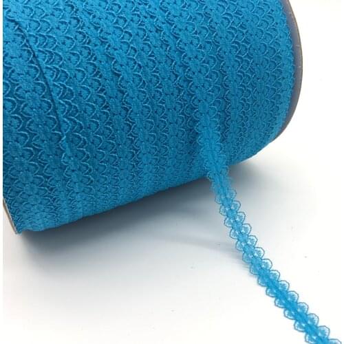 10yards/lot 5/8" (15mm)Wide Lake blue Bilateral Handicrafts Embroidered Net Lace Trim Ribbon DIY Sewing & Skirt Accessories