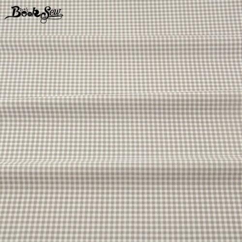 100% Cotton Booksew Fabric Grey and White Checks Designs Twill Fat Quarter Home Textile Material Bed Sheet for Patchwork