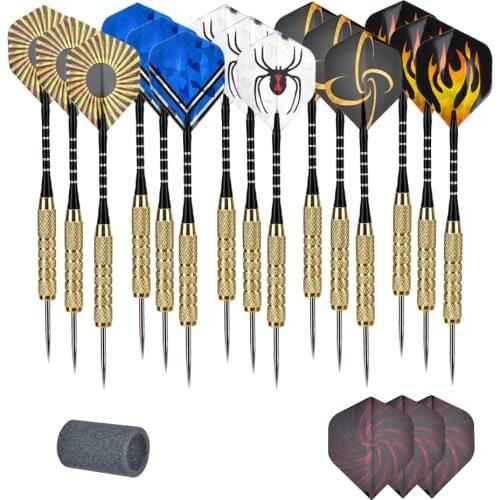 15 pcs (1 set) Professional Steel Tip Darts Flight Steel Tip Dart Darts With Nice Flights Professional Metal Darts Set