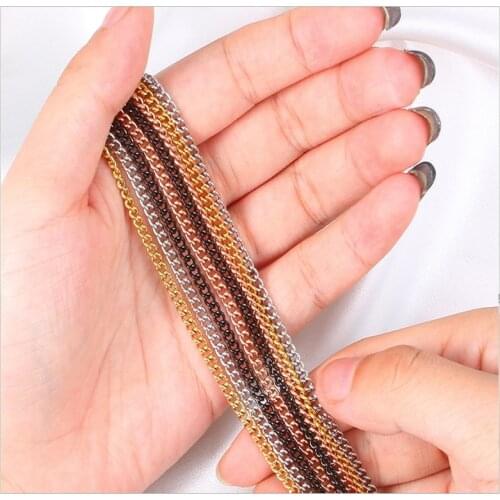 3mm 4mm 5mm 304 Stainless Steel Curb Cuban Link Twisted Chain Necklace for Men Women Basic Punk Vintage Jewwlry Statement Gifts